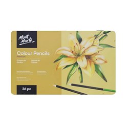 MONT MARTE COLOURED PENCILS Tin 36 Piece